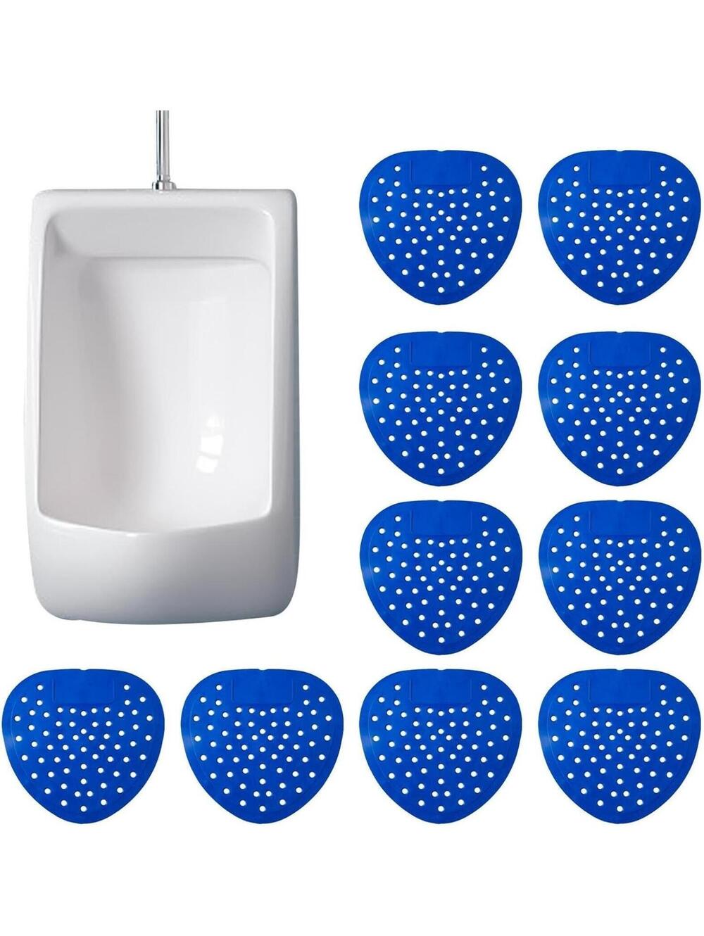 10 Blue Scented Urinal Screens Deodorizer Mat Filter Bubblegum Fragrance USA